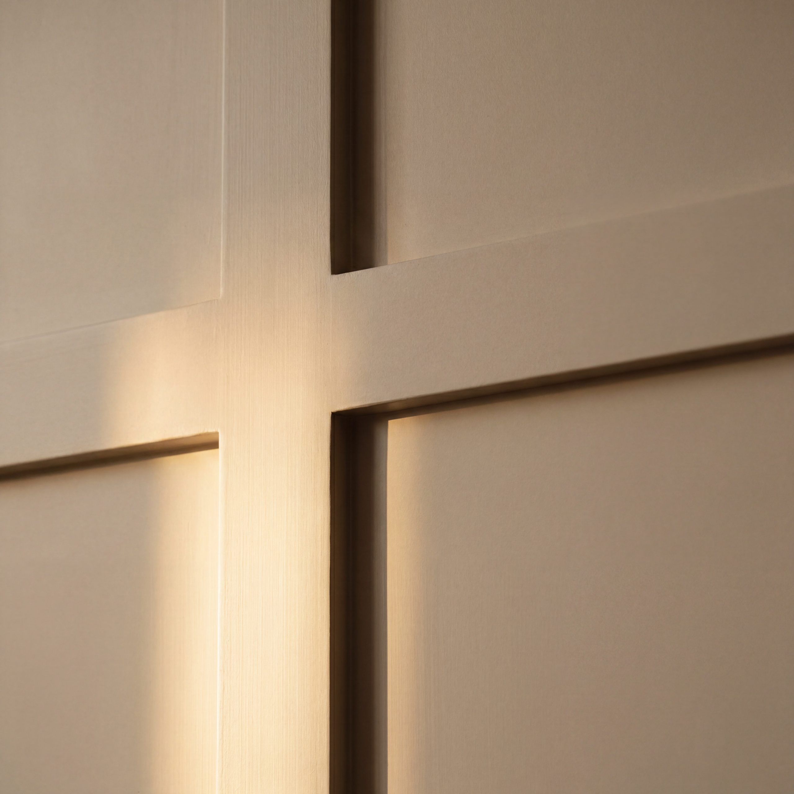 Close-up of Square MDF Wall Panel Kit showing the smooth paintable MDF strips and clean square grid profile.