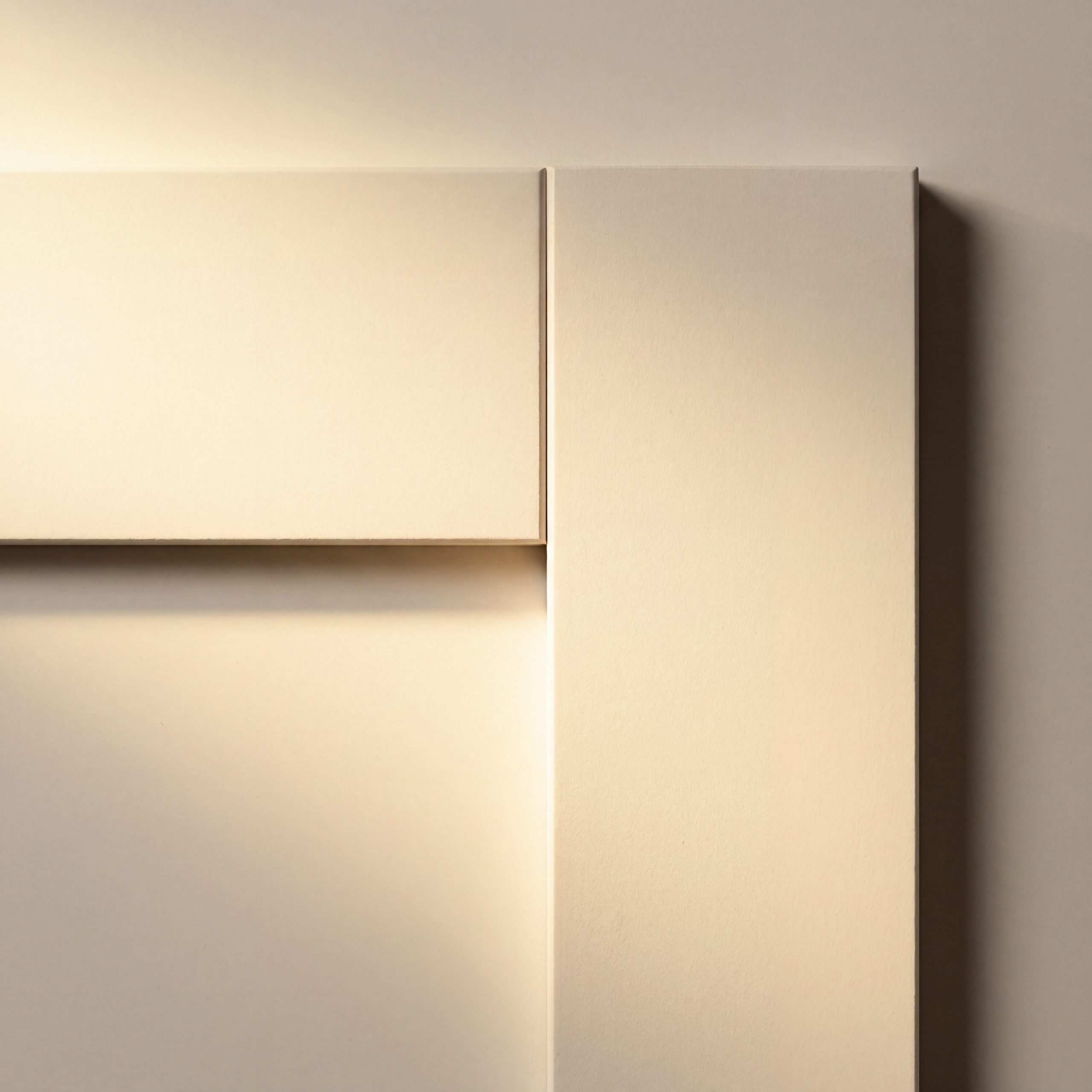 Close-up of paintable MDF strips from a 1.2m MDF Wall Panel Kit showing the smooth surface and square edge profile.