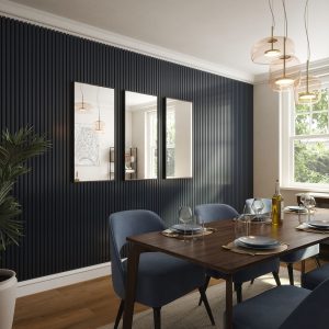 2.4m Melamine Smokey Blue Acoustic Wall Panel