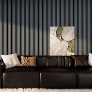 2.4m Melamine Smokey Blue Acoustic Wall Panel